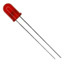 T-1-3^4 Diffused Red Round Domed-Top LED Radial